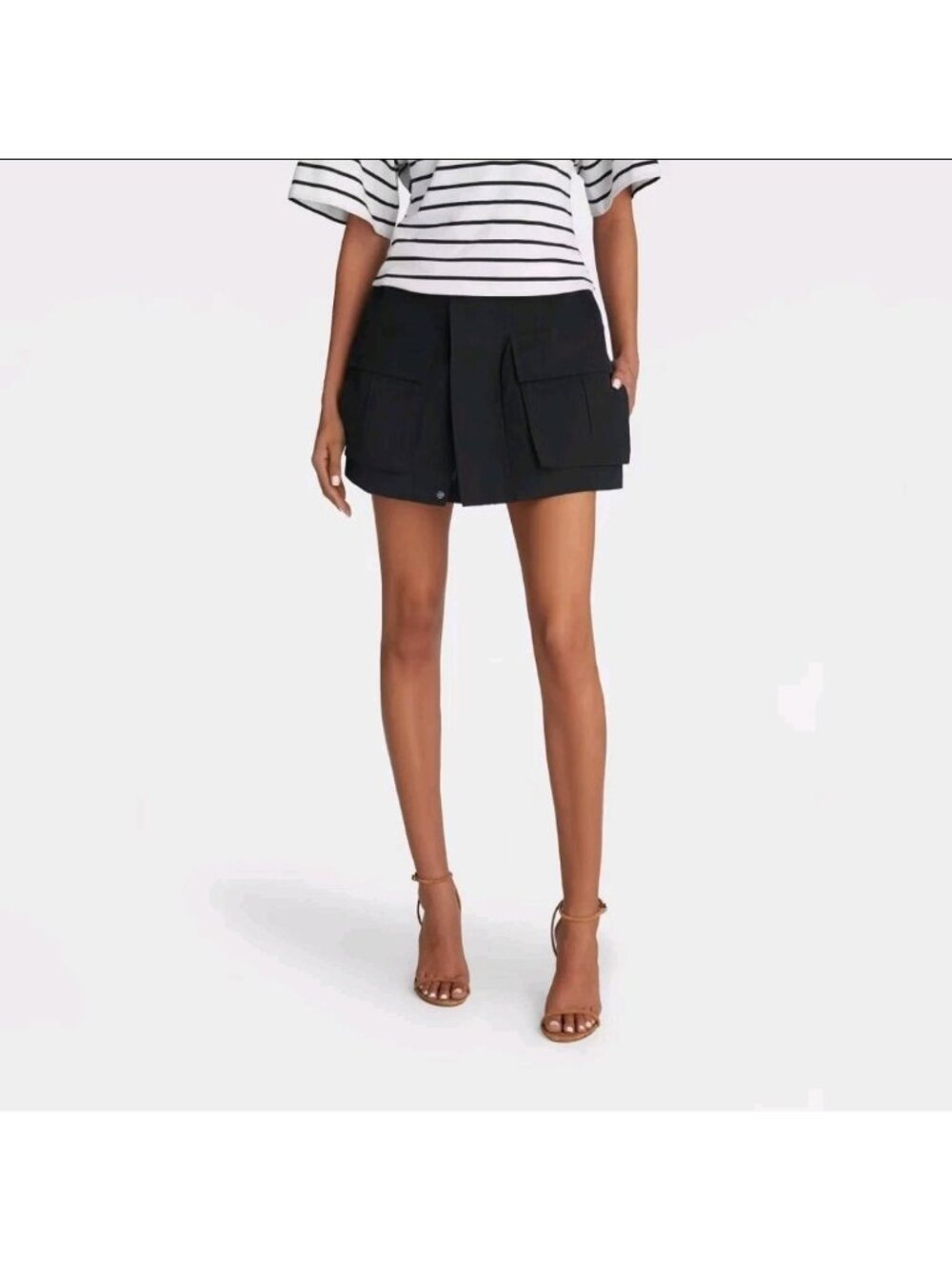 KBB by Kahlana Women's 'The Cargo Skort' High Rise Cotton Nylon Small (WL569)